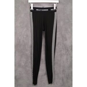 HELLY HANSEN Lifa Side Stripe Base Layer Wicking Performance Leggings Black XS